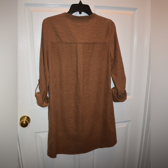 Ladies Fall Suede-Like Dress - Picture 3 of 7